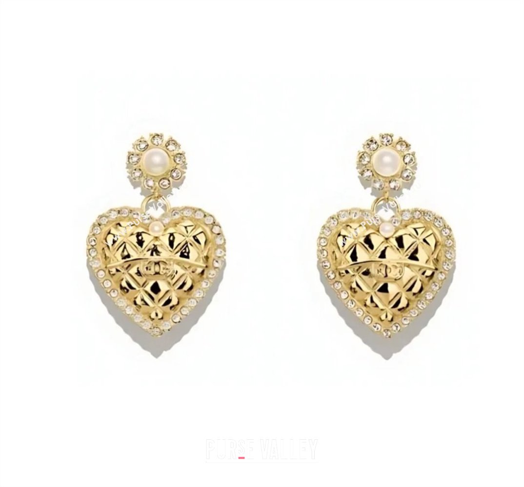 Chanel Heart Earrings CH62707 Gold 2024 (YF-24062707)