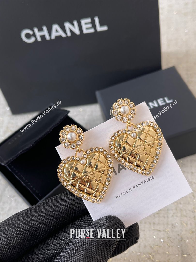 Chanel Heart Earrings CH62707 Gold 2024 (YF-24062707)