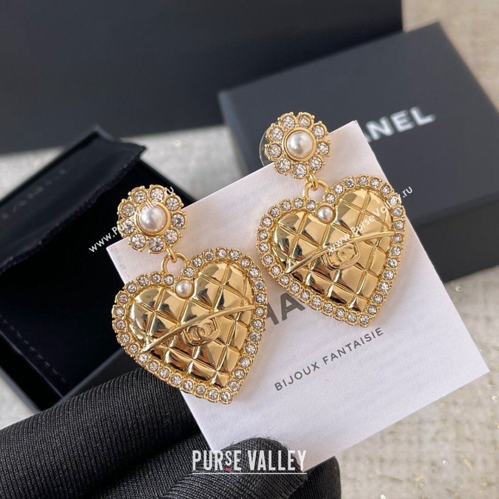 Chanel Heart Earrings CH62707 Gold 2024 (YF-24062707)