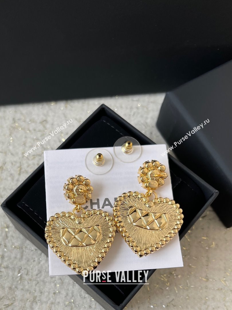 Chanel Heart Earrings CH62707 Gold 2024 (YF-24062707)