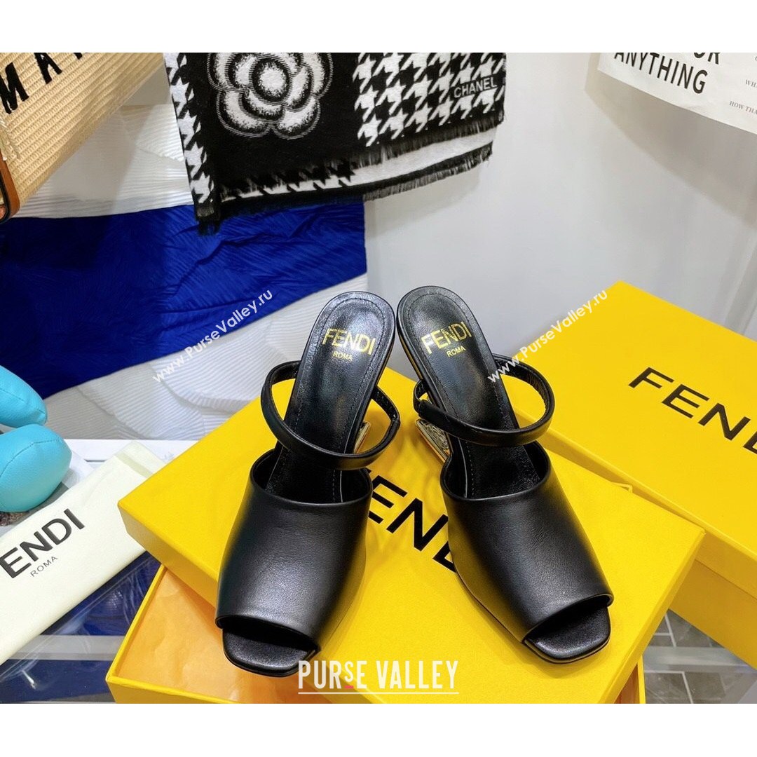 Fendi First Calfskin High-Heel Sandals 8cm Black 2021 (MD-21082011)