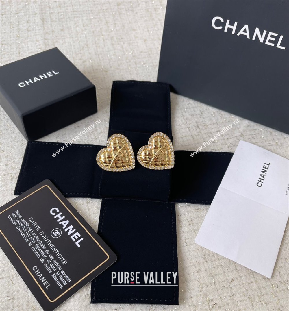 Chanel Heart Earrings CH62708 Gold 2024 (YF-24062708)