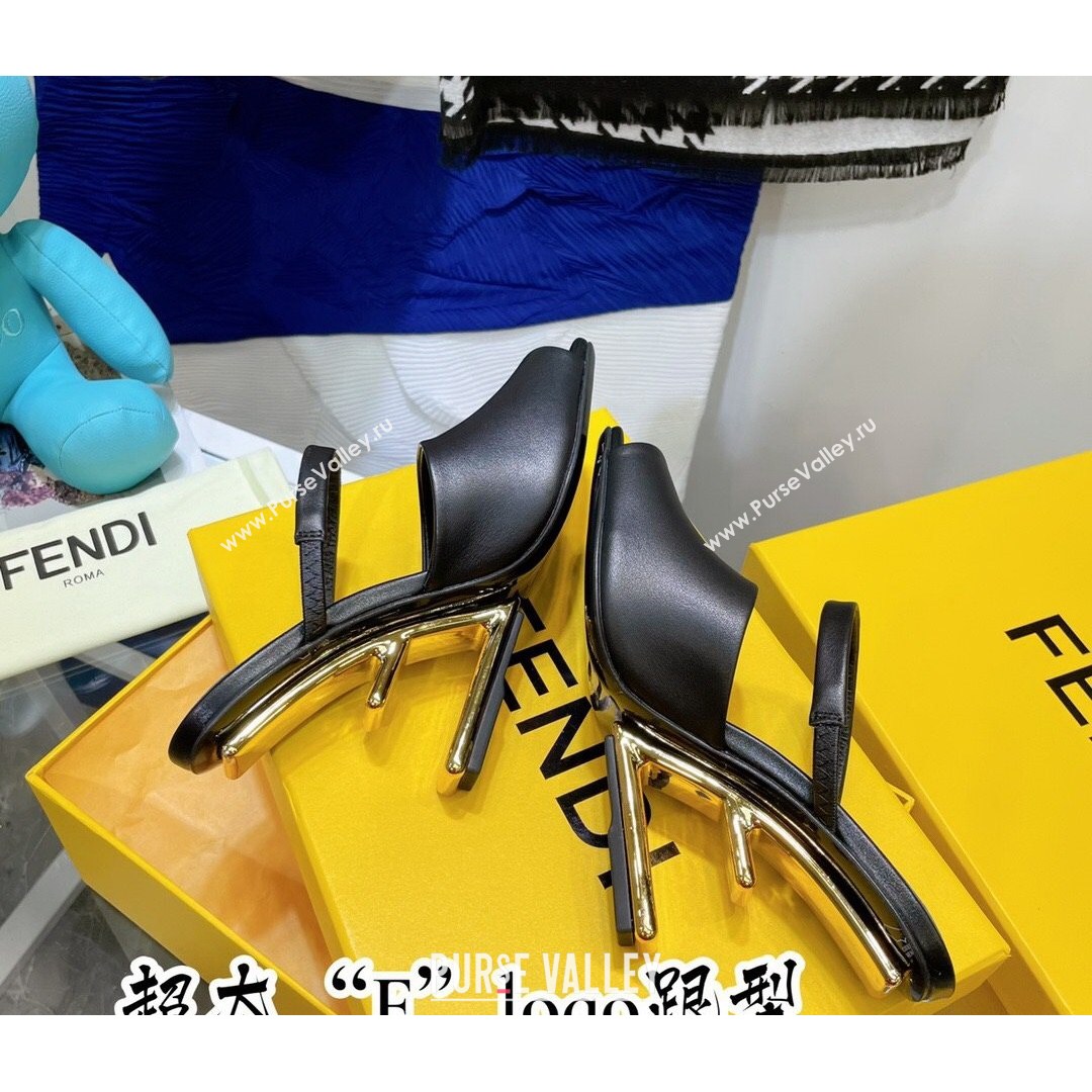 Fendi First Calfskin High-Heel Sandals 8cm Black 2021 (MD-21082011)