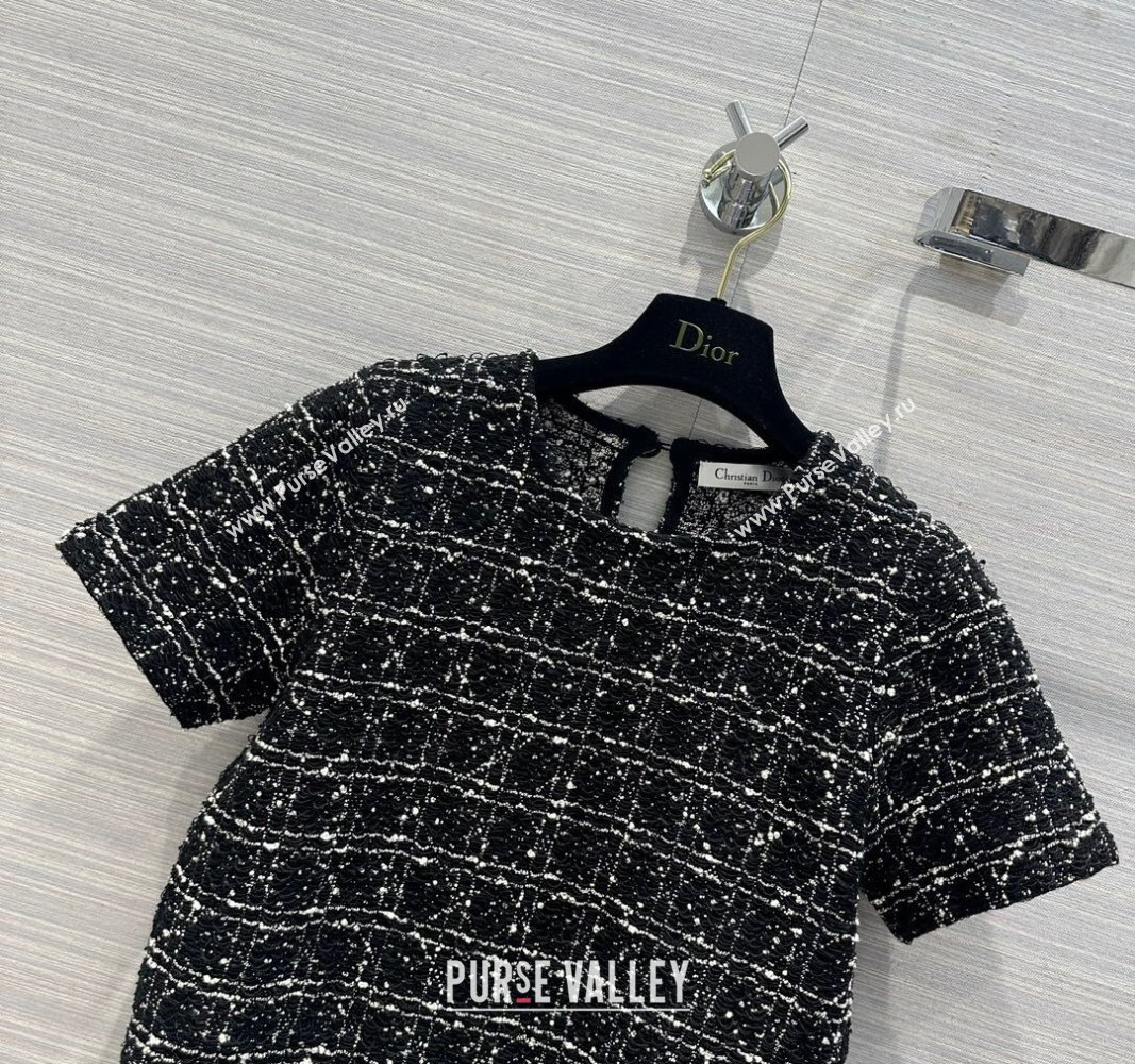 Dior Knit Short-sleeved Sweater D043011 Black 2024 (Q-24043011)