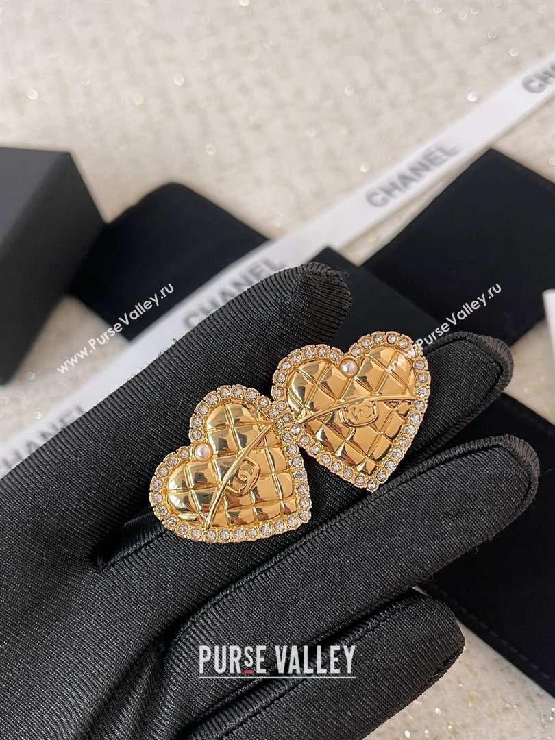 Chanel Heart Earrings CH62708 Gold 2024 (YF-24062708)