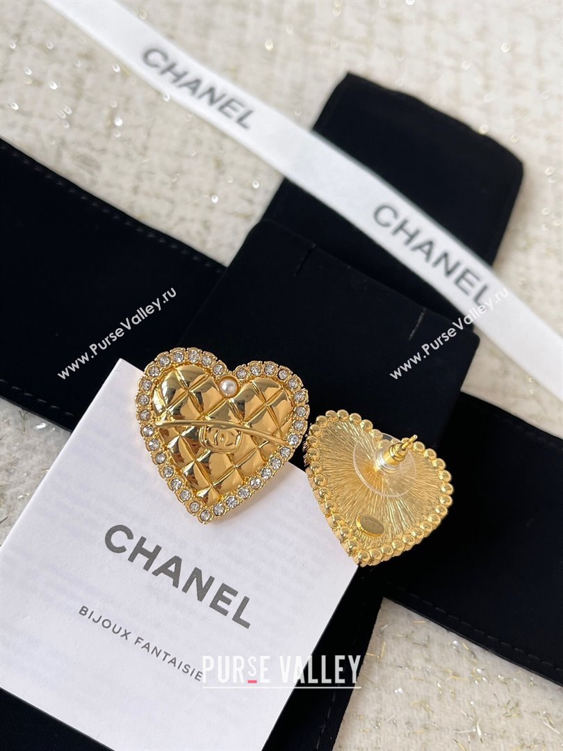 Chanel Heart Earrings CH62708 Gold 2024 (YF-24062708)