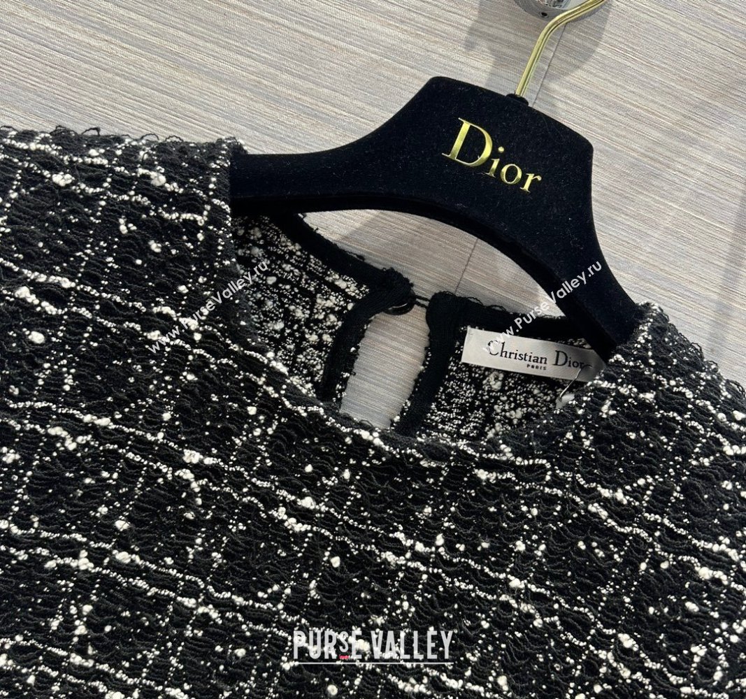 Dior Knit Short-sleeved Sweater D043011 Black 2024 (Q-24043011)