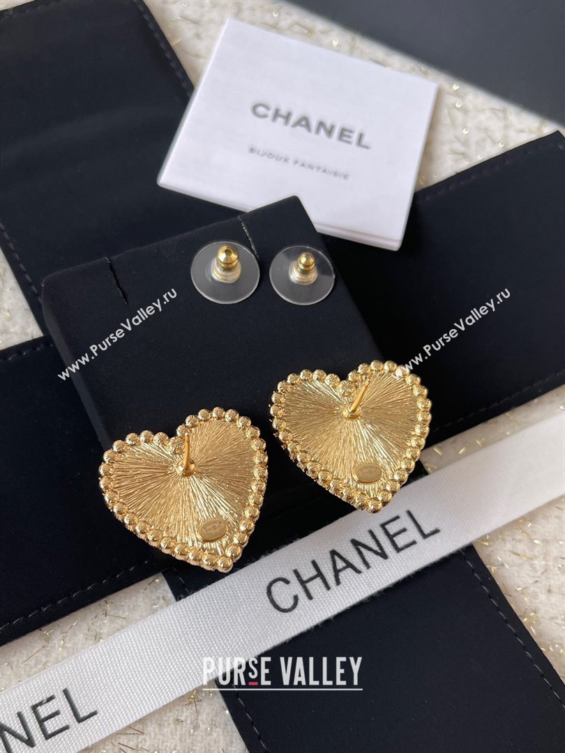 Chanel Heart Earrings CH62708 Gold 2024 (YF-24062708)