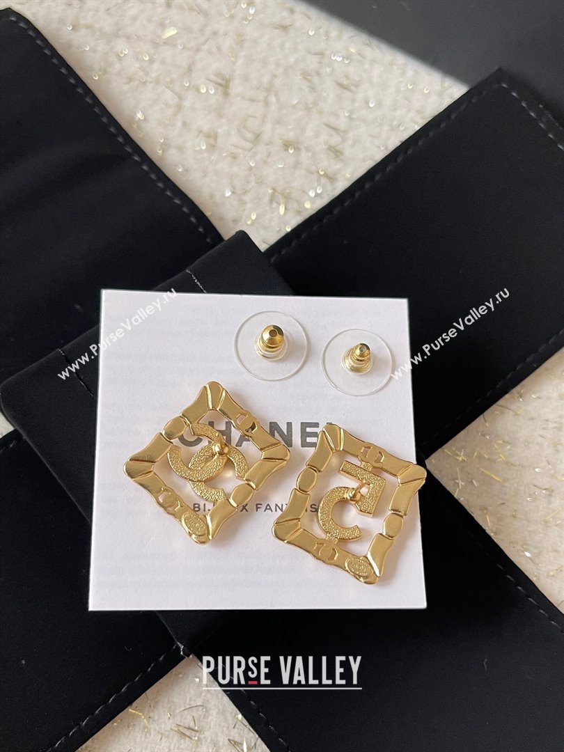 Chanel Square Earrings CH62709 Gold 2024 (YF-24062709)