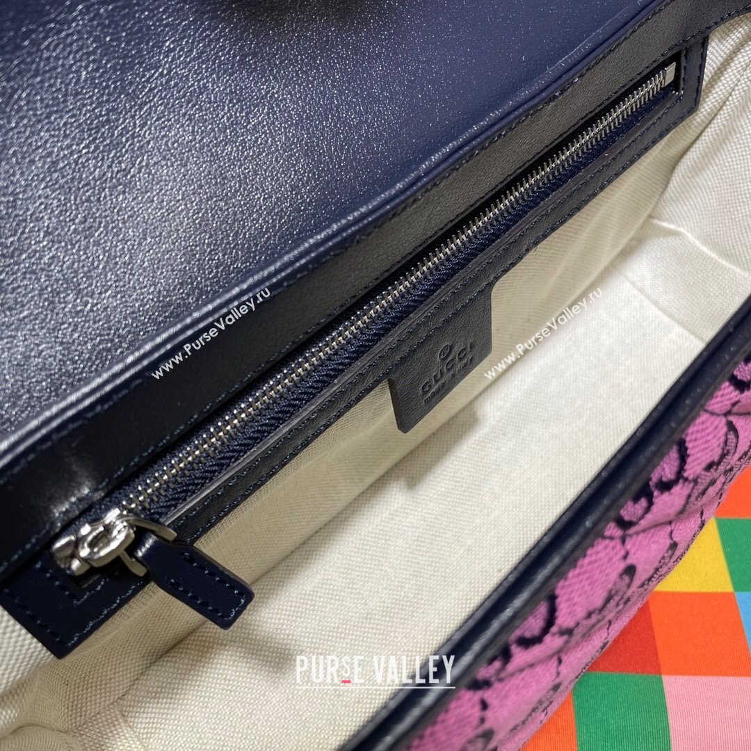 Gucci GG Marmont Multicolour Canvas Small Shoulder Bag 443497 Multico 2021 (DLH-21072631)