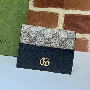 Gucci GG Marmont Card Case Wallet 658610 Black 2021 (DLH-21072643)