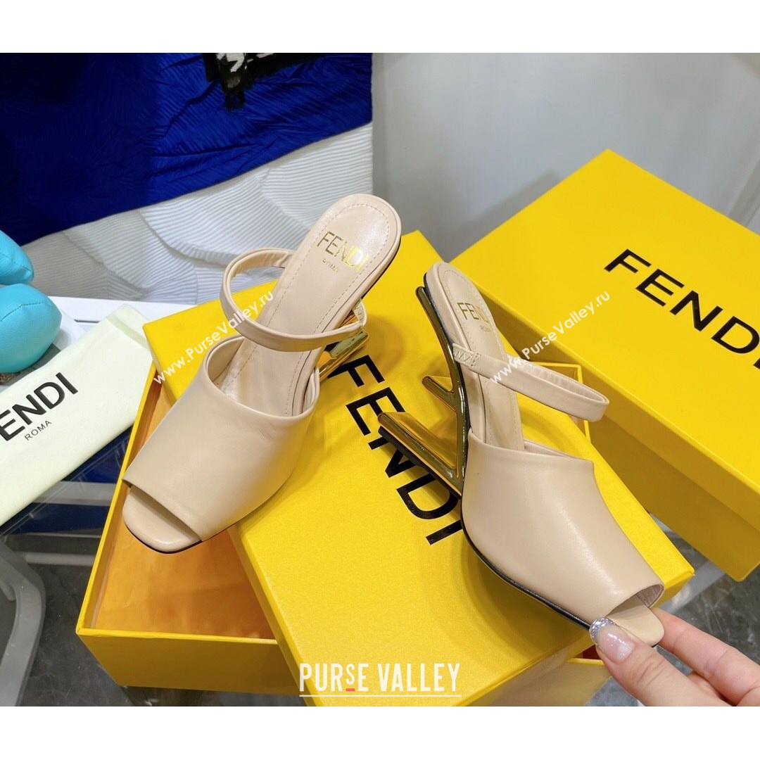 Fendi First Calfskin High-Heel Sandals 8cm Light Pink 2021 (MD-21082015)