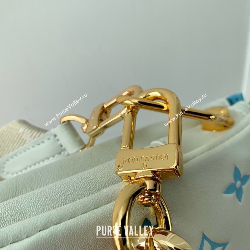 Louis Vuitton Coussin PM Bag in Monogram Lambskin M11225 White/Blue 2024 (K-24080905)