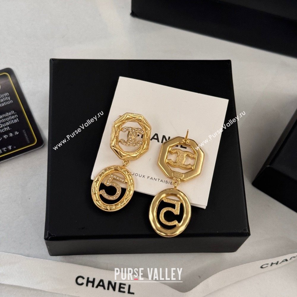 Chanel Number 5 Earrings CH62712 Gold 2024 (YF-24062712)