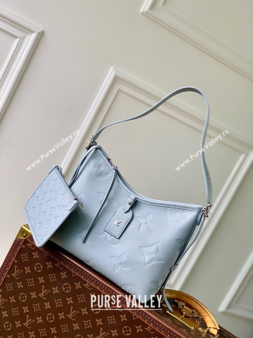 Louis Vuitton CarryAll PM Bag in Grained Monogram Leather M46673 Blue Washed 2024 (K-24080906)