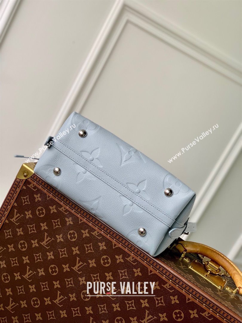 Louis Vuitton CarryAll PM Bag in Grained Monogram Leather M46673 Blue Washed 2024 (K-24080906)