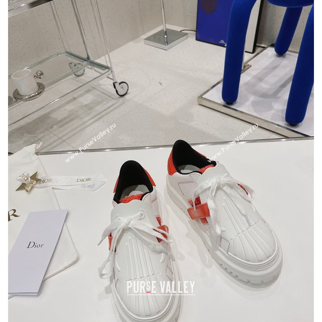 Dior DIOR-ID Sneakers in White Calfskin and Pink Terry Cotton 2021 (MD-21082017)