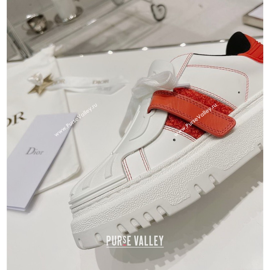 Dior DIOR-ID Sneakers in White Calfskin and Pink Terry Cotton 2021 (MD-21082017)