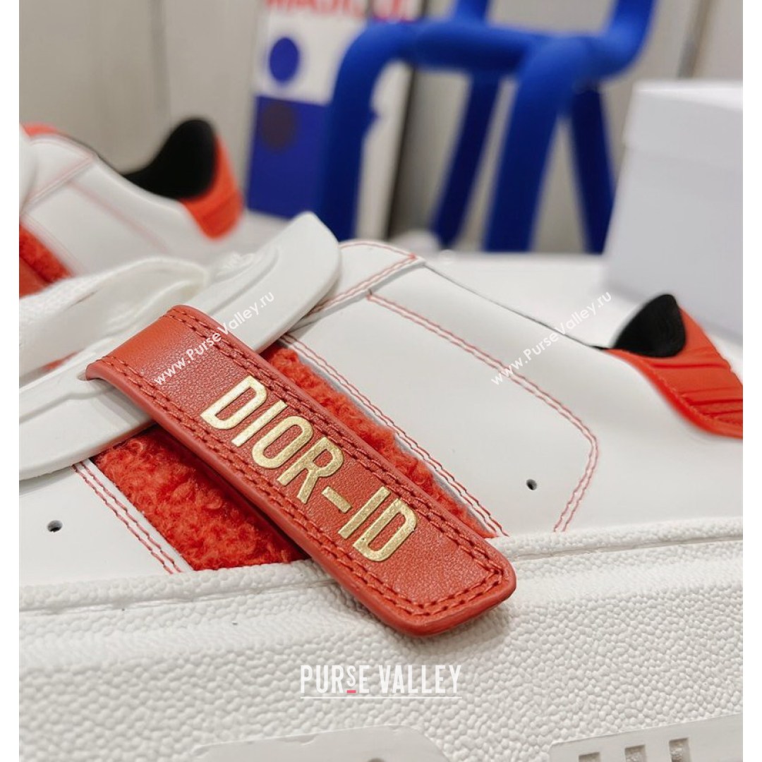 Dior DIOR-ID Sneakers in White Calfskin and Pink Terry Cotton 2021 (MD-21082017)