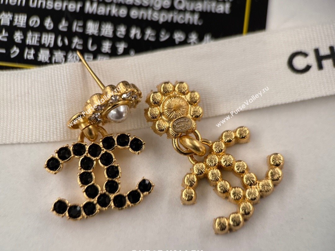 Chanel Crystal Earrings CH62717 Black 2024 (YF-24062717)