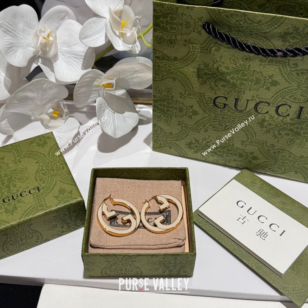 Gucci GG Earrings G62718 White 2024 (YF-24062718)