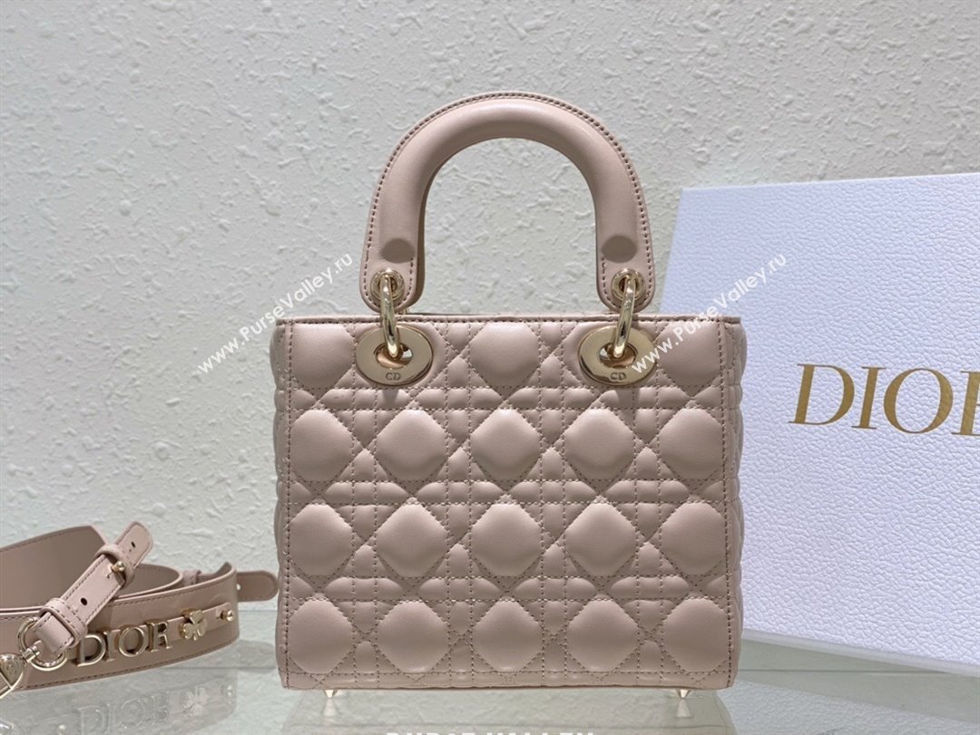 Dior Small Lady Dior My ABCDior Bag in Sand-Colored Cannage Lambskin 2023 (XXG-23102013)