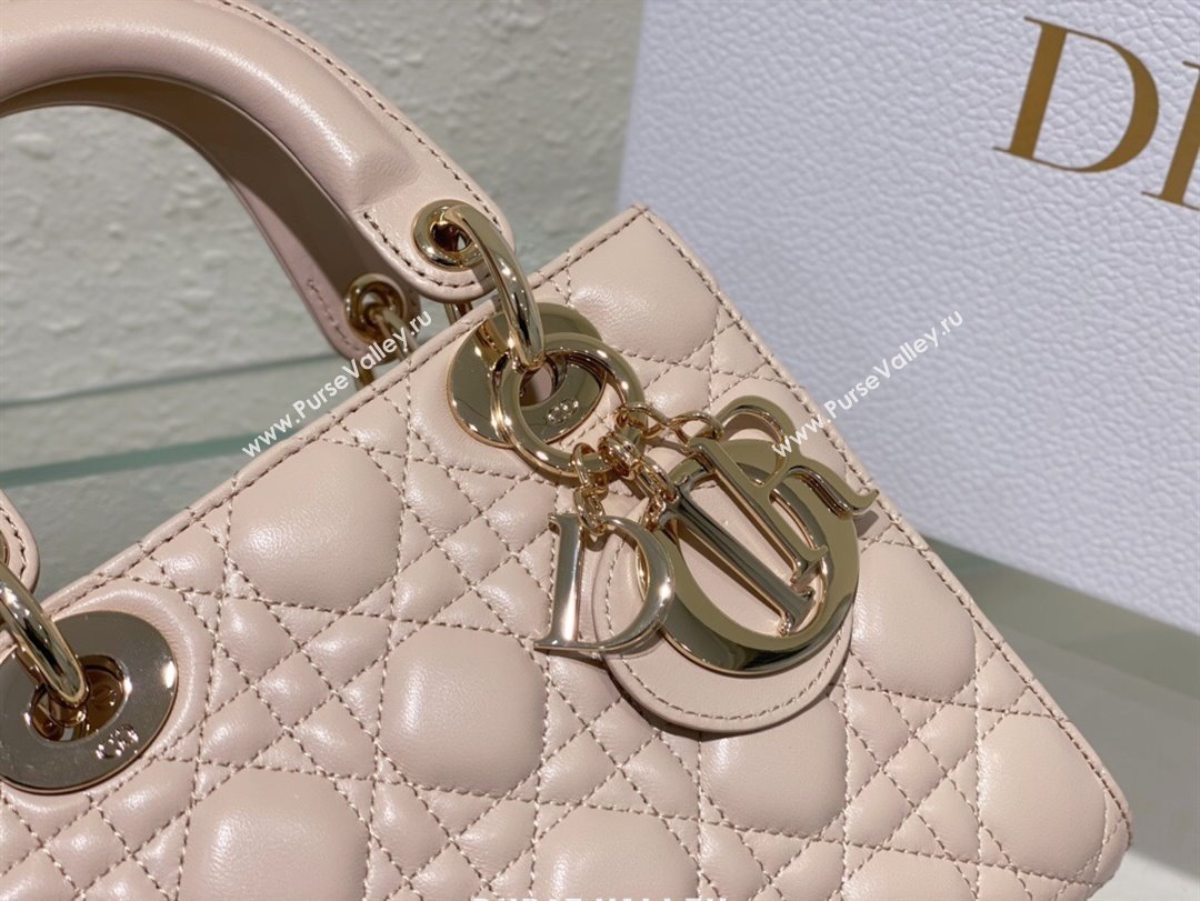 Dior Small Lady Dior My ABCDior Bag in Sand-Colored Cannage Lambskin 2023 (XXG-23102013)