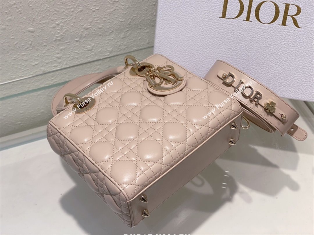 Dior Small Lady Dior My ABCDior Bag in Sand-Colored Cannage Lambskin 2023 (XXG-23102013)