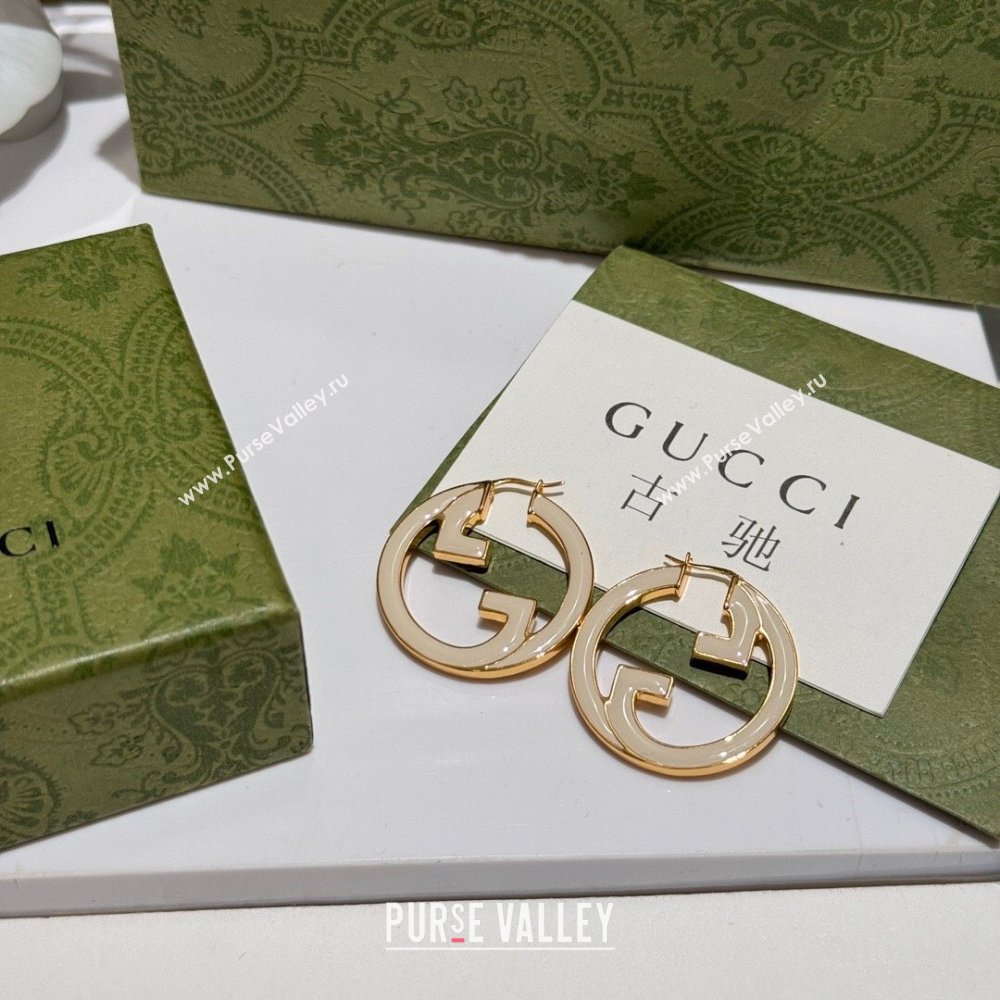 Gucci GG Earrings G62718 White 2024 (YF-24062718)