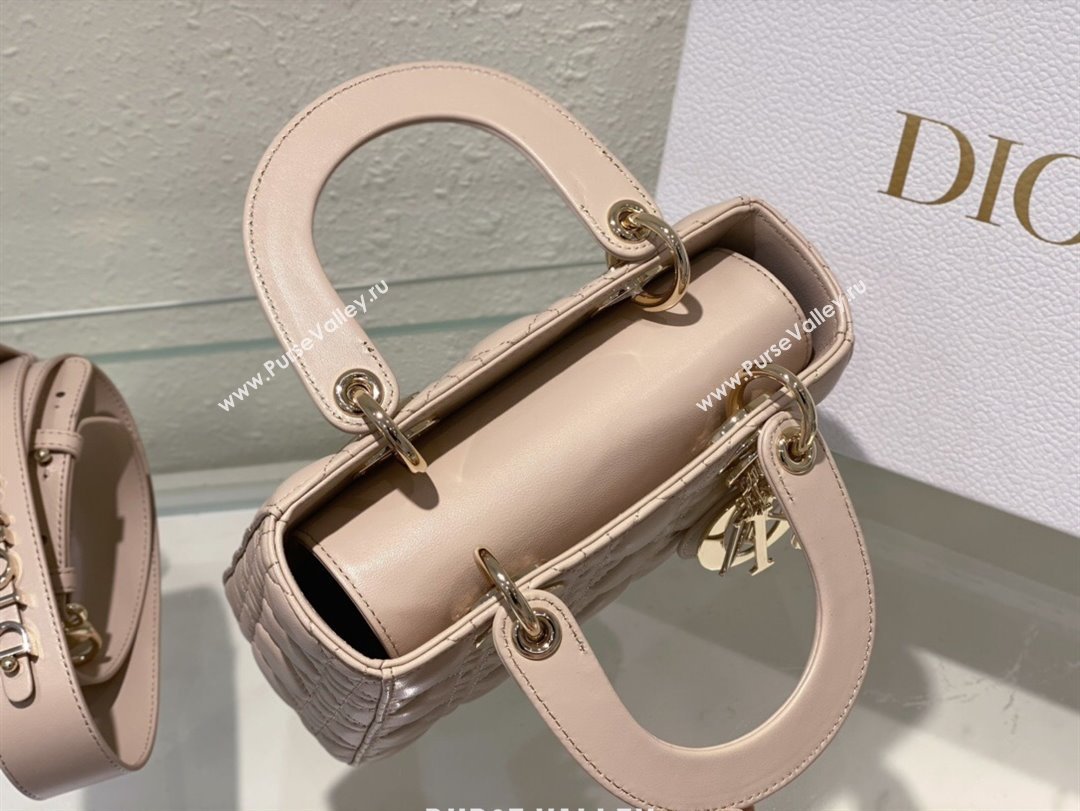 Dior Small Lady Dior My ABCDior Bag in Sand-Colored Cannage Lambskin 2023 (XXG-23102013)