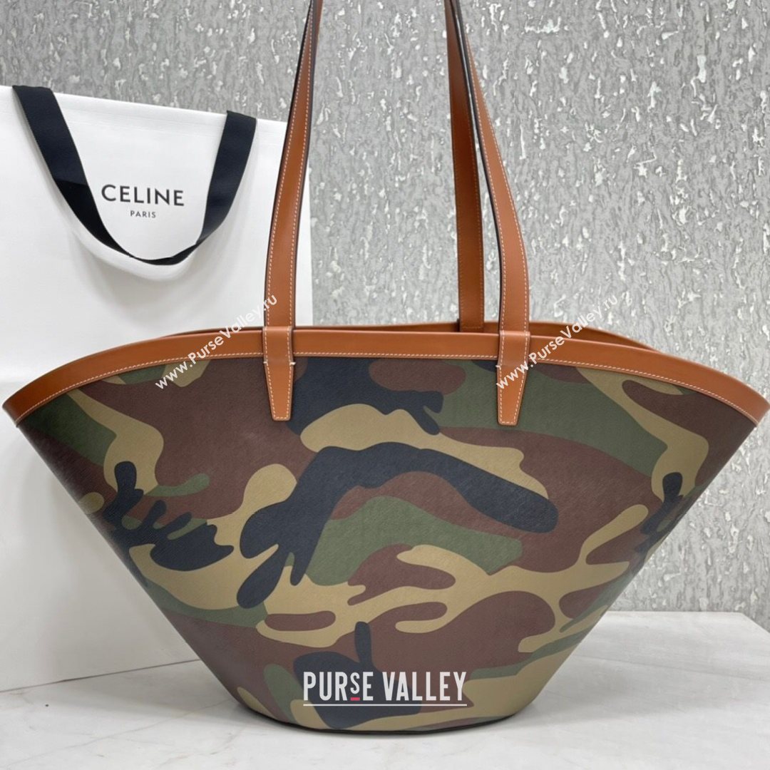 Celine Medium Couffin Shopping Bag in Camouflage Print Canvas Khaki 2021 (BL-21072655)