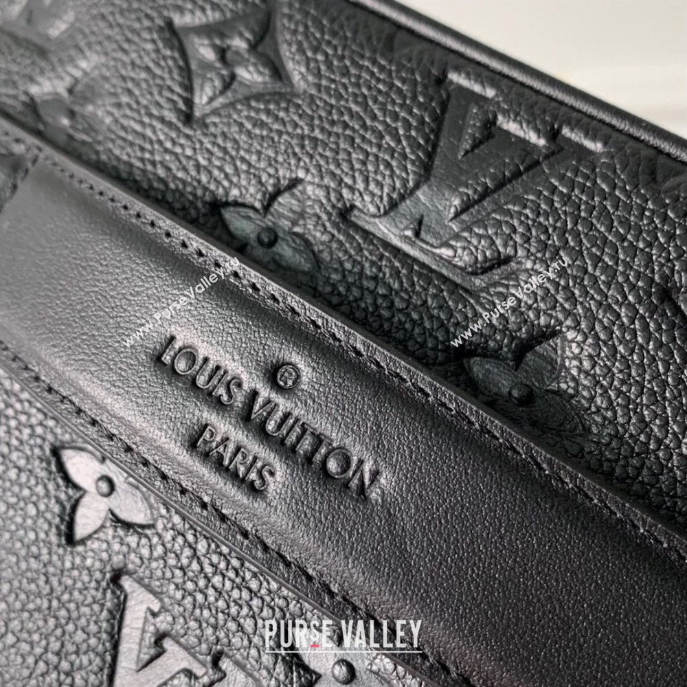 Louis Vuitton Toiletry Bag in Grained Monogram Leather M77150 Black 2024 (K-24081006)