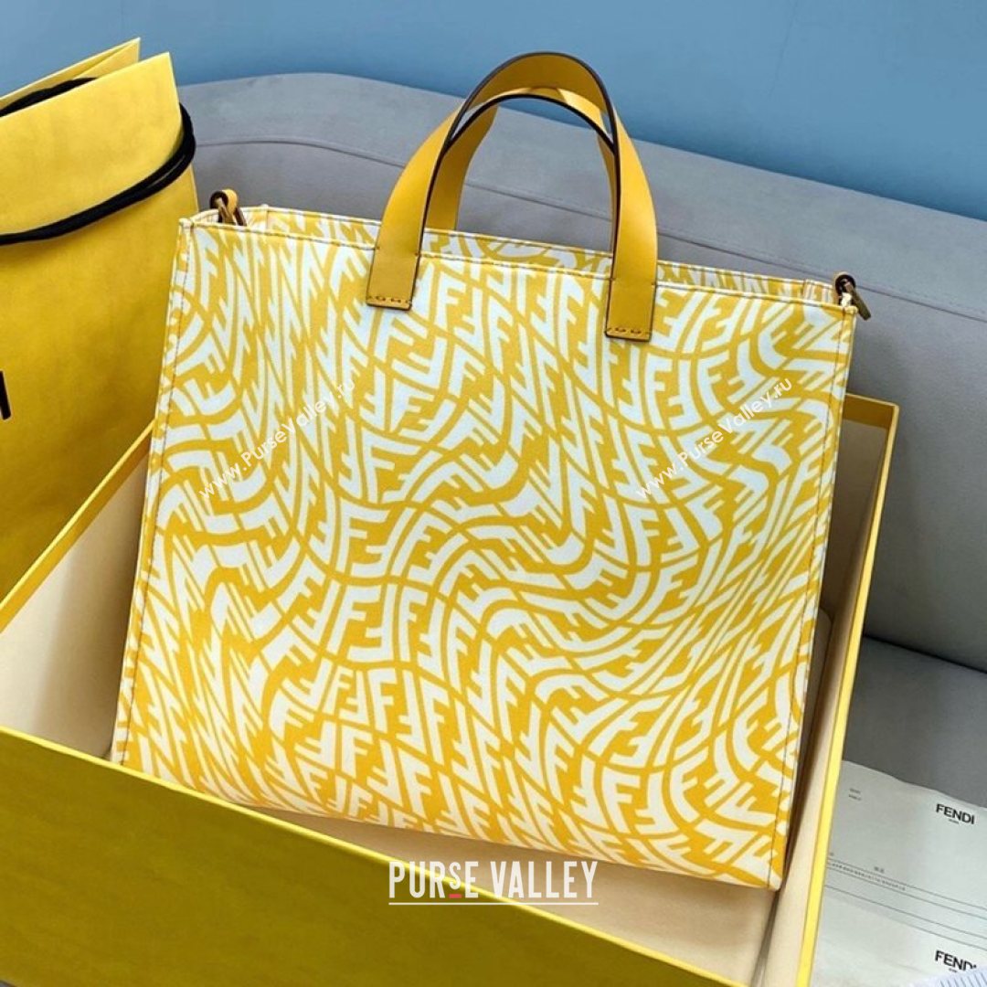 Fendi Sunshine FF Vertigo Medium Shopper Bag Bag Yellow 2021 8379 (CL-21073102)