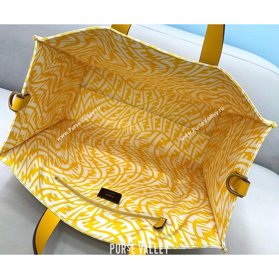 Fendi Sunshine FF Vertigo Medium Shopper Bag Bag Yellow 2021 8379 (CL-21073102)