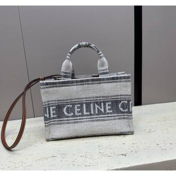 Celine Small Cabas Thais Tote Bag in Textile Dark Blue 199162 2024 (MQ-240312056)
