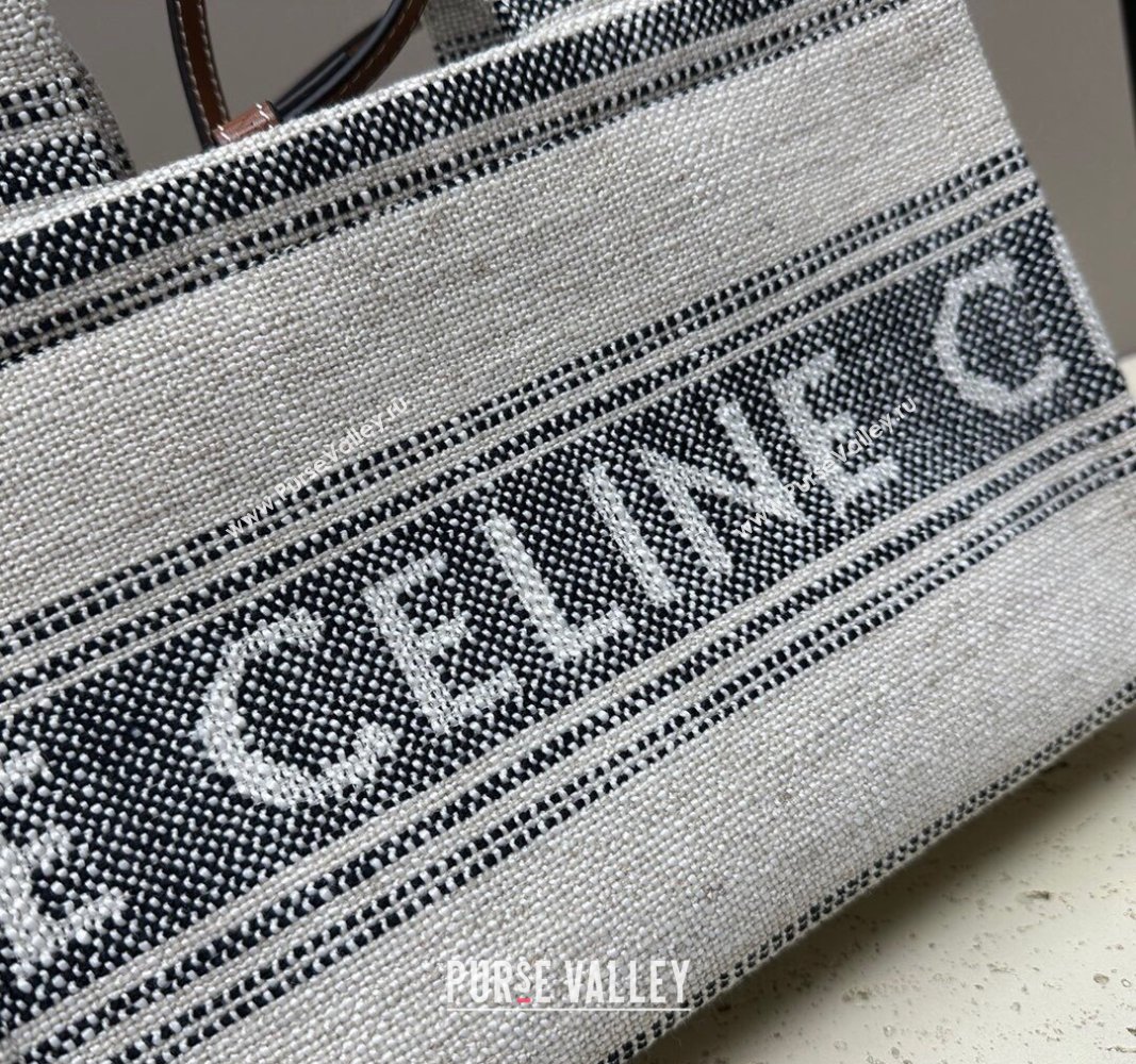 Celine Small Cabas Thais Tote Bag in Textile Dark Blue 199162 2024 (MQ-240312056)