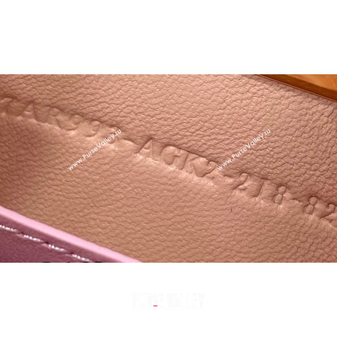 Fendi Leather Nano Pico Peekaboo Bag Charm Lilac Pink 2021 8385 (CL-21073104)