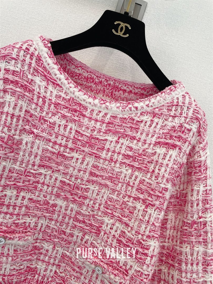 Chanel Knit Sweater CH043029 Pink 2024 (Q-24043029)