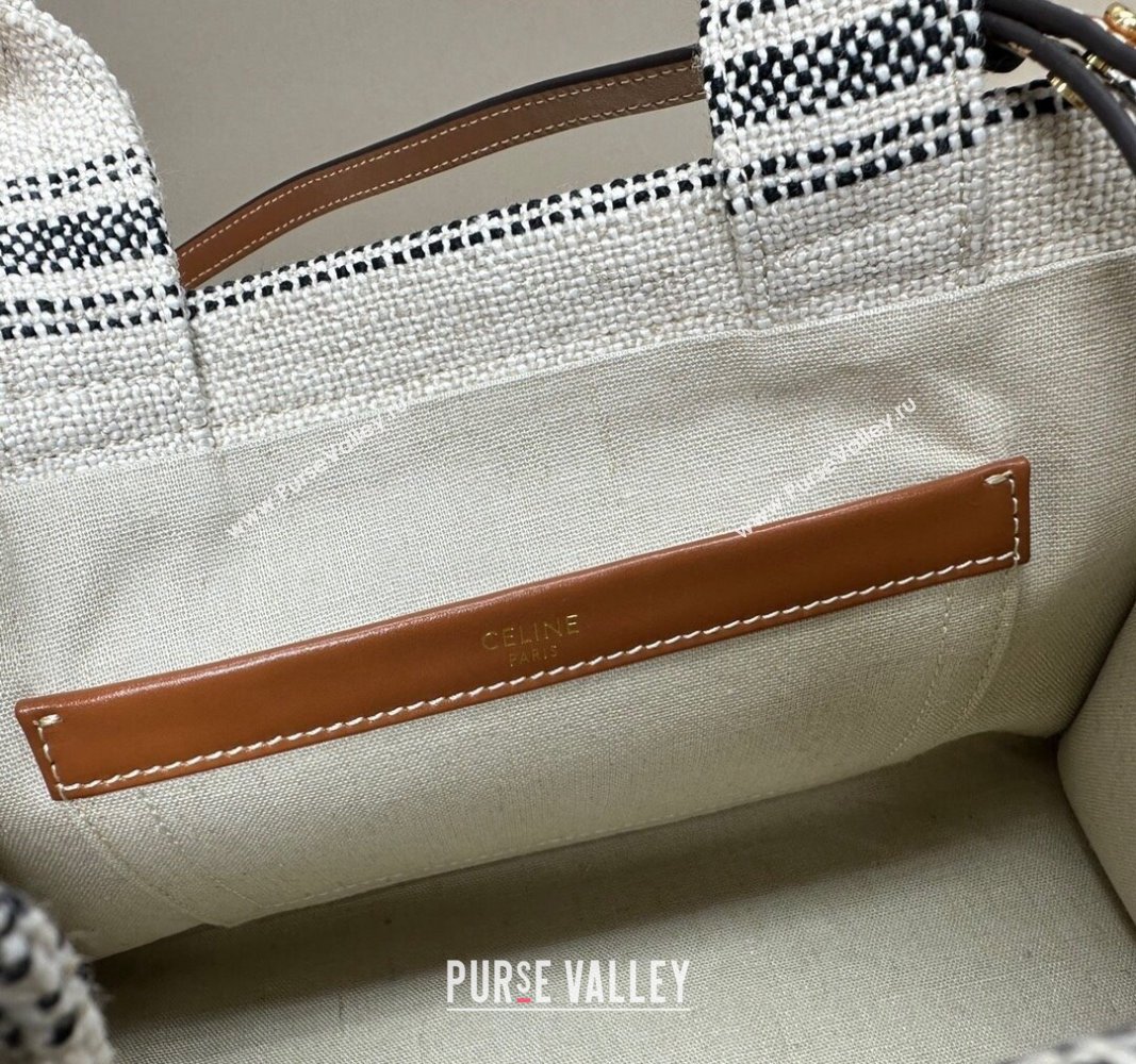 Celine Small Cabas Thais Tote Bag in Textile Dark Blue 199162 2024 (MQ-240312056)