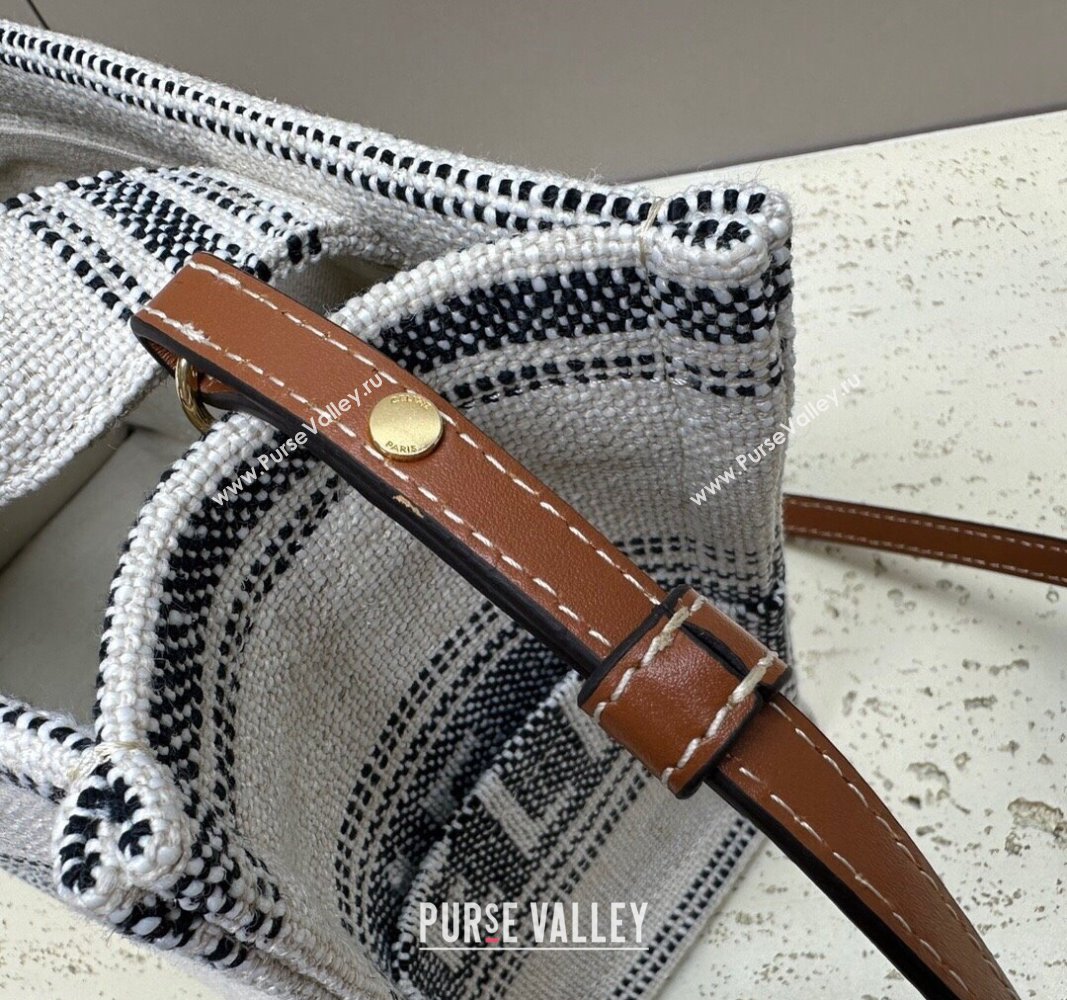 Celine Small Cabas Thais Tote Bag in Textile Dark Blue 199162 2024 (MQ-240312056)