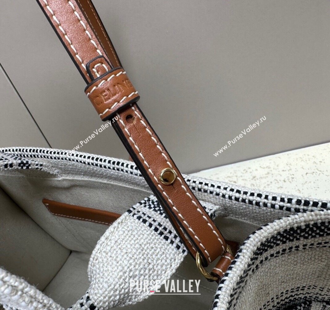 Celine Small Cabas Thais Tote Bag in Textile Dark Blue 199162 2024 (MQ-240312056)