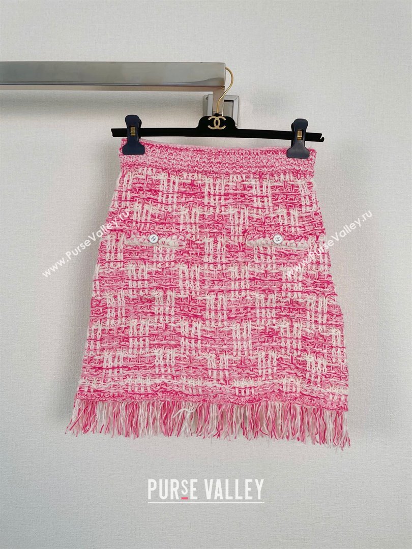 Chanel Knit Skirt CH043030 Pink 2024 (Q-24043030 )