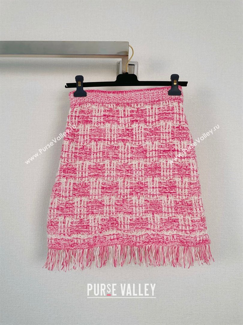 Chanel Knit Skirt CH043030 Pink 2024 (Q-24043030 )