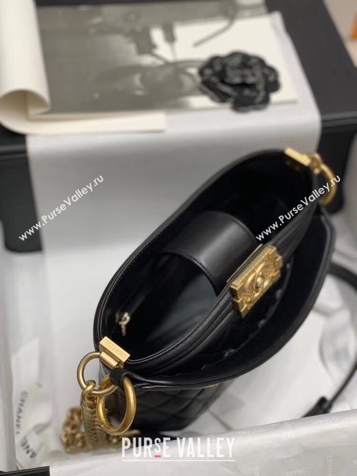 Chanel Quilted Calfskin Small Bucket Bag AS2091 Black 2020 (JY-20112001)