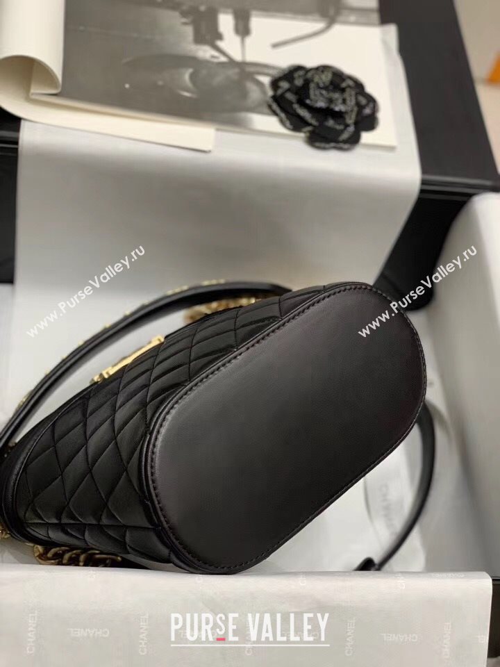 Chanel Quilted Calfskin Small Bucket Bag AS2091 Black 2020 (JY-20112001)