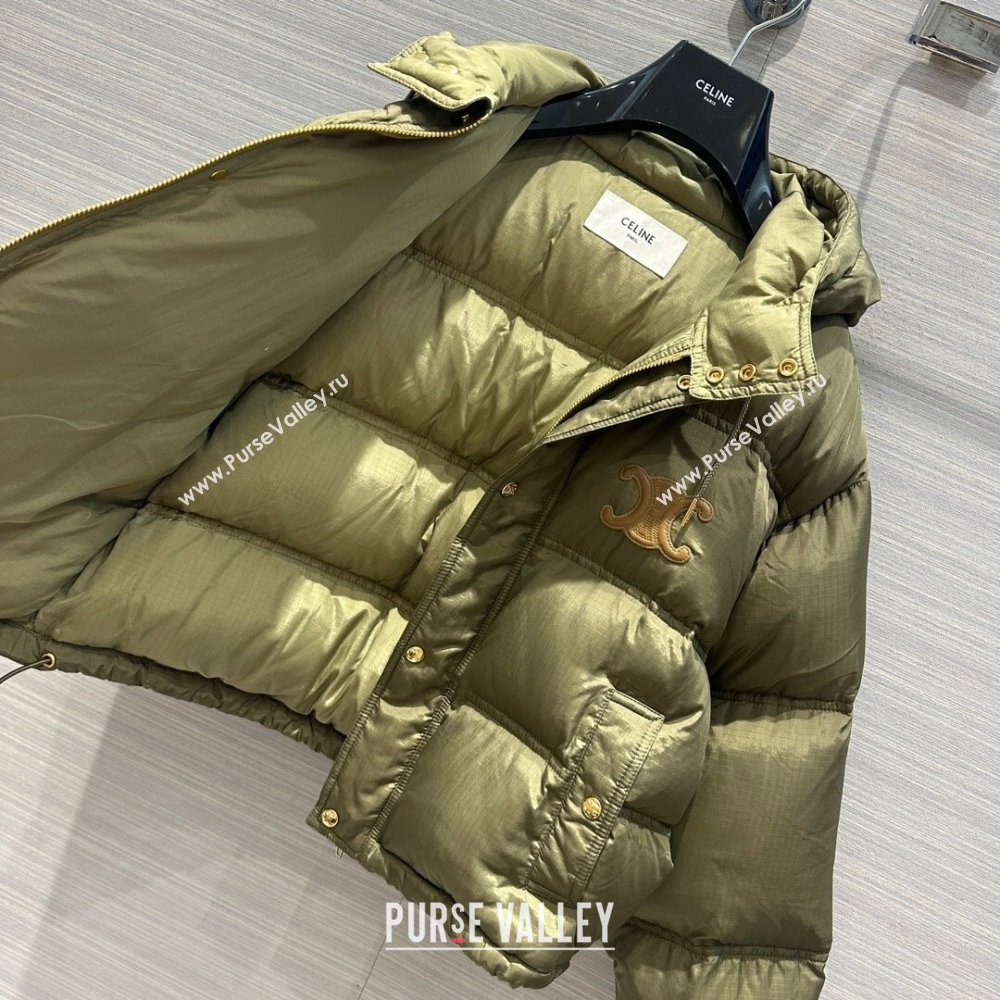 Celine Down Jacket C11229 Green 2024 (Q-2411229)