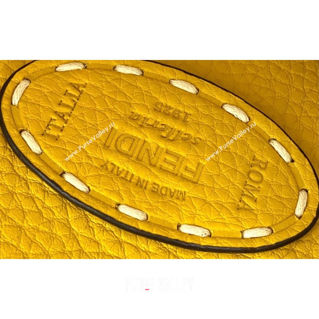 Fendi Small Peekaboo ISeeU Bag in Stitching Full Grain Leather Yellow 2021 (CL-21080202)