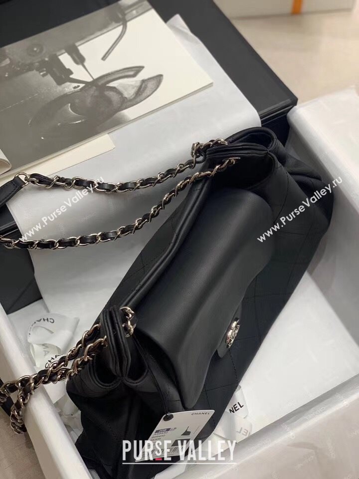 Chanel Vintage Matte Leather Messenger Bag Black 2020 (JY-20112005)