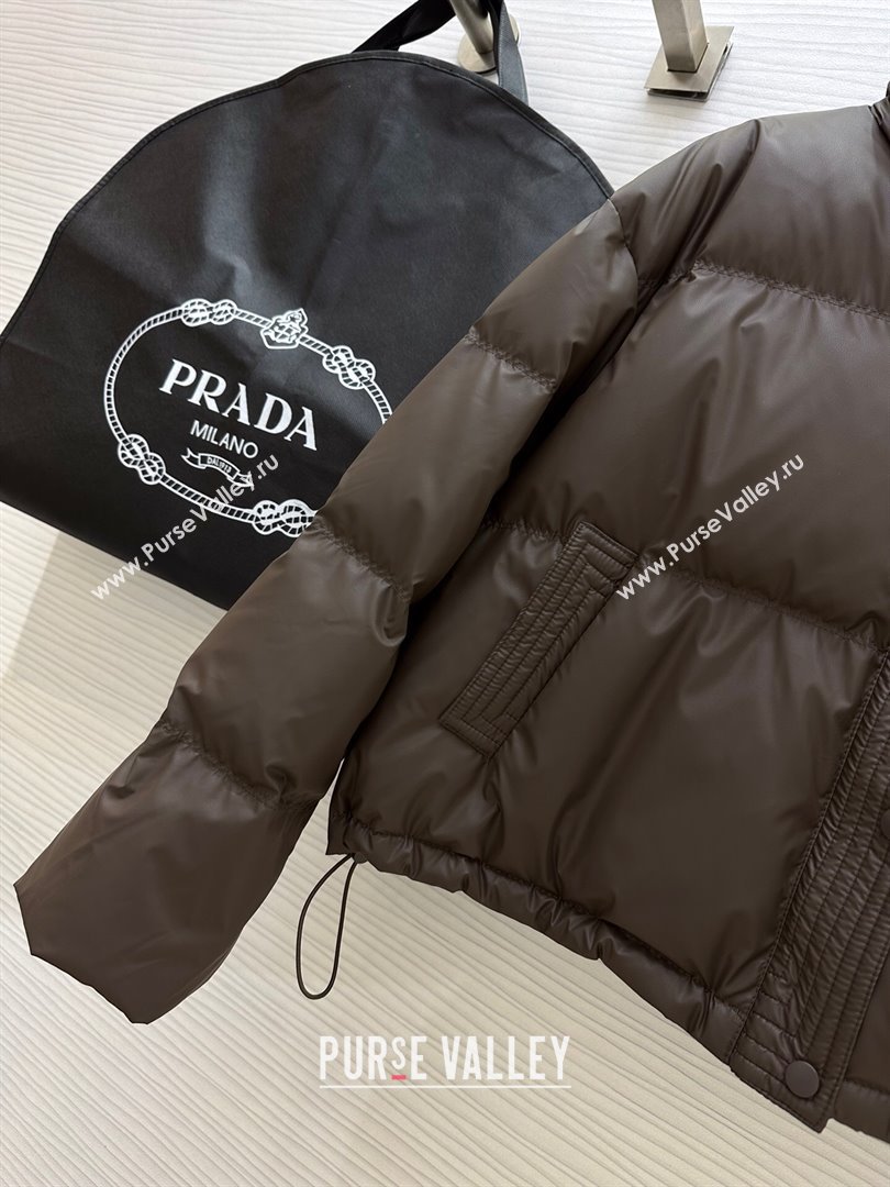 Prada Down Jacket P11009 Chocolate 2024 (Q-2411009)