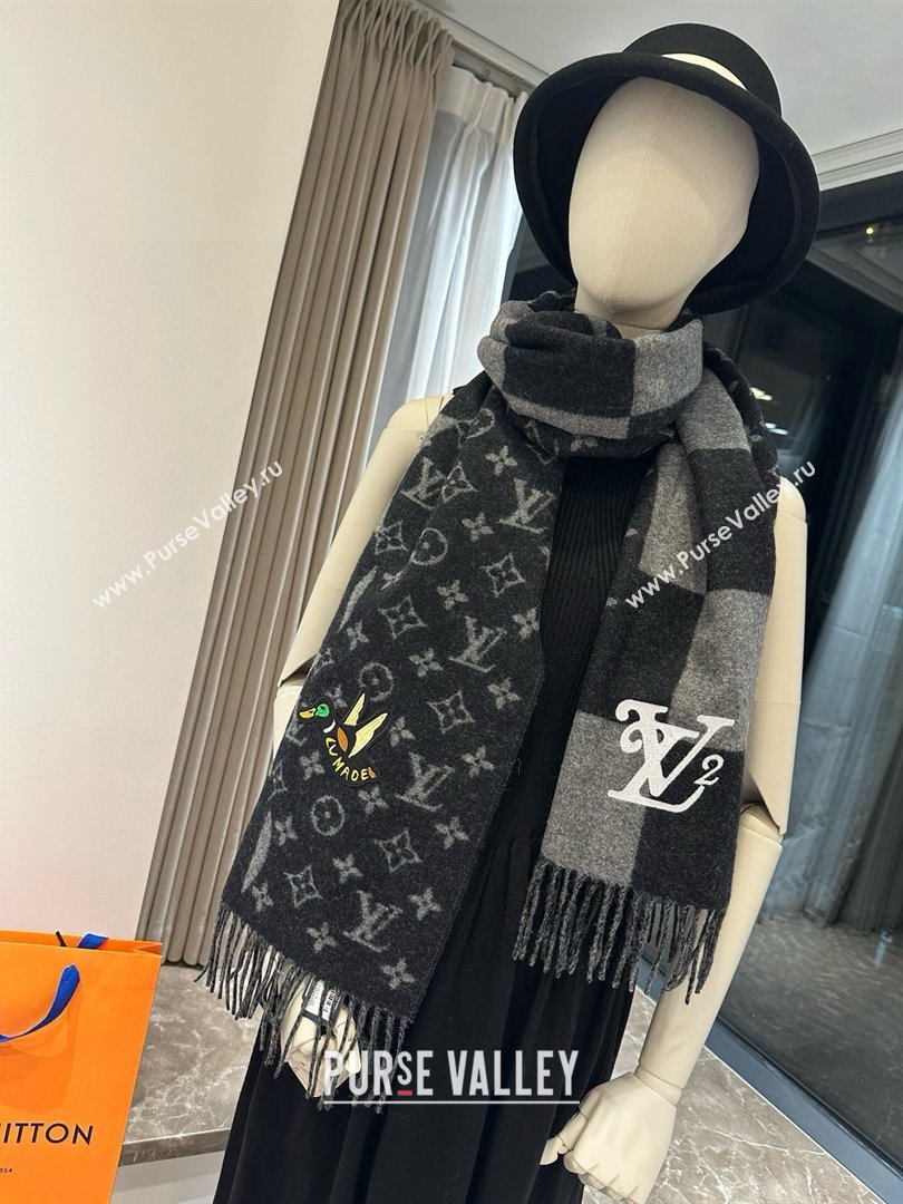 Louis Vuitton x NIGO Cashmere Monogram Scarf MP2681 2024 (A-24112401)